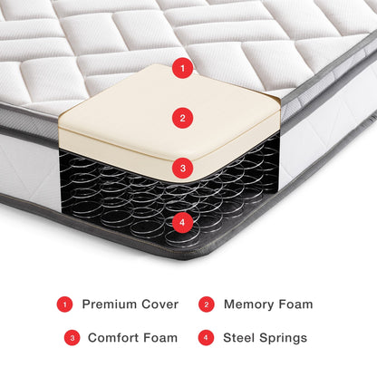 Materasso ibrido in memory foam e molle interne OSleep da 8 pollici