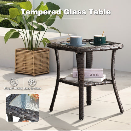 Set da conversazione con sedie girevoli da giardino OVIOS da 10 pezzi con tavoli