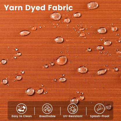 OVIOS Set di 11 sedie girevoli in vimini per esterni con tavolo da fuoco