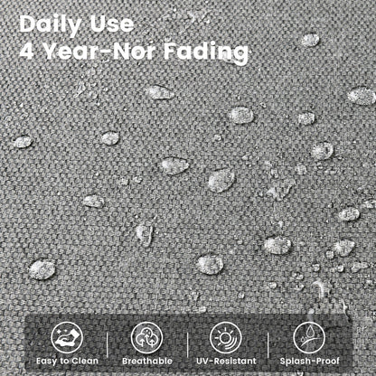 OVIOS Set di 11 sedie girevoli in vimini per esterni con tavolo da fuoco