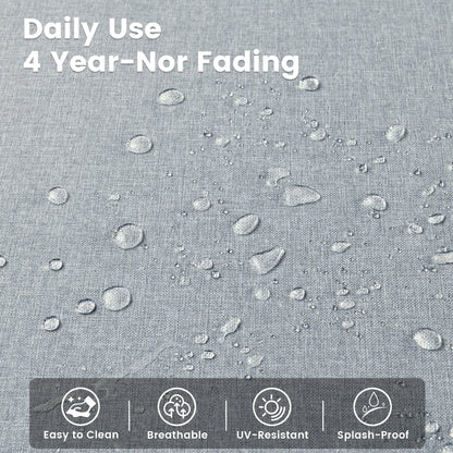 OVIOS Set di 11 sedie girevoli in vimini per esterni con tavolo da fuoco