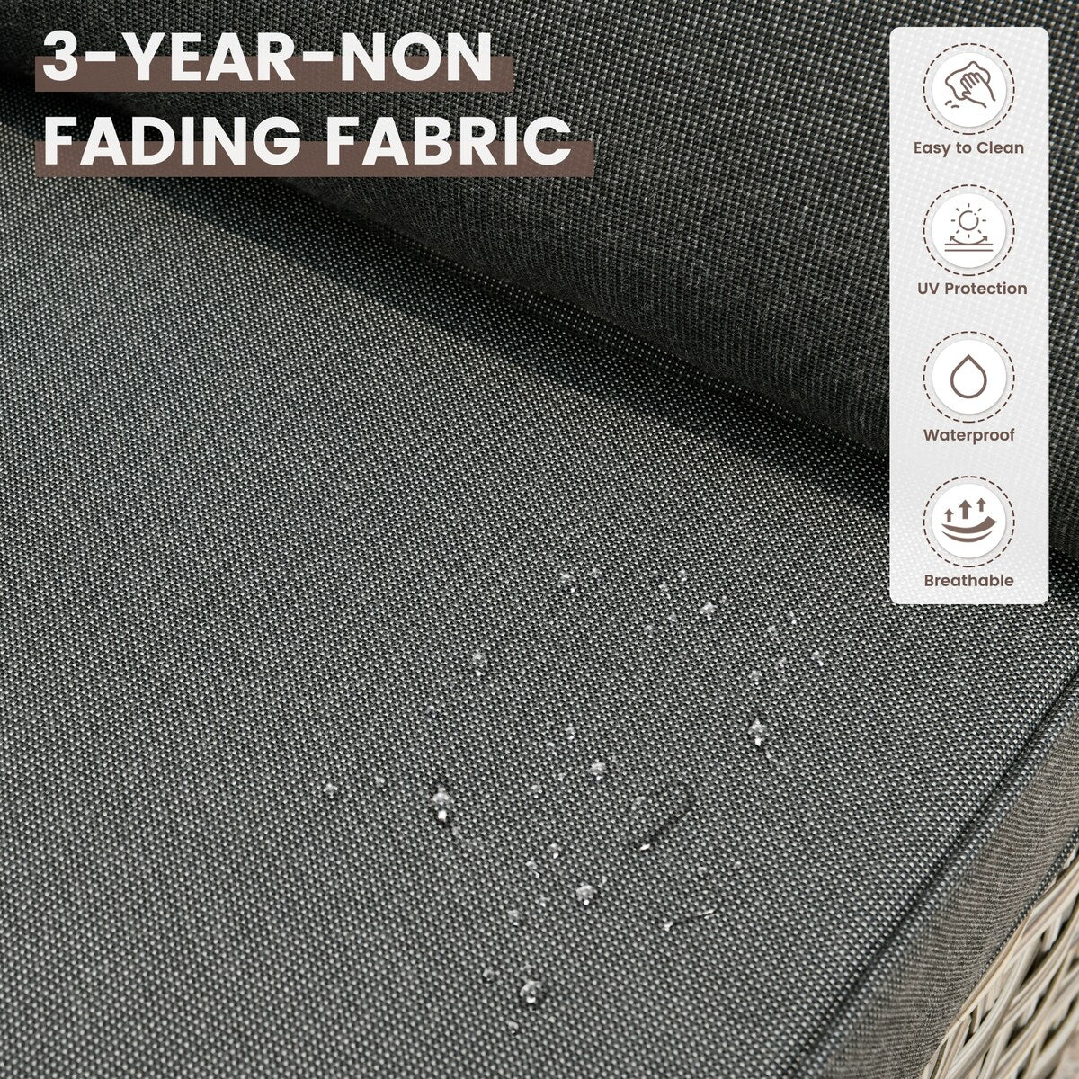 OVIOS Set di 11 sedie girevoli in vimini per esterni con tavolino da caffè ad energia solare e braciere