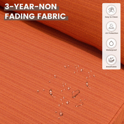 OVIOS Set di 11 sedie girevoli in vimini per esterni con tavolino da caffè ad energia solare e braciere