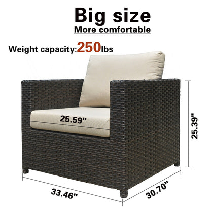 Set da conversazione per mobili da giardino OVIOS in tessuto Sunbrella e Olefin da 12 pezzi