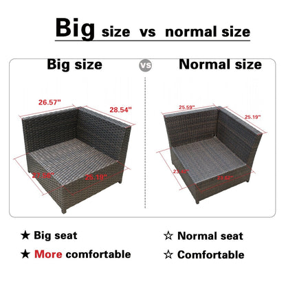 Set da conversazione per mobili da giardino OVIOS in tessuto Sunbrella e Olefin da 12 pezzi