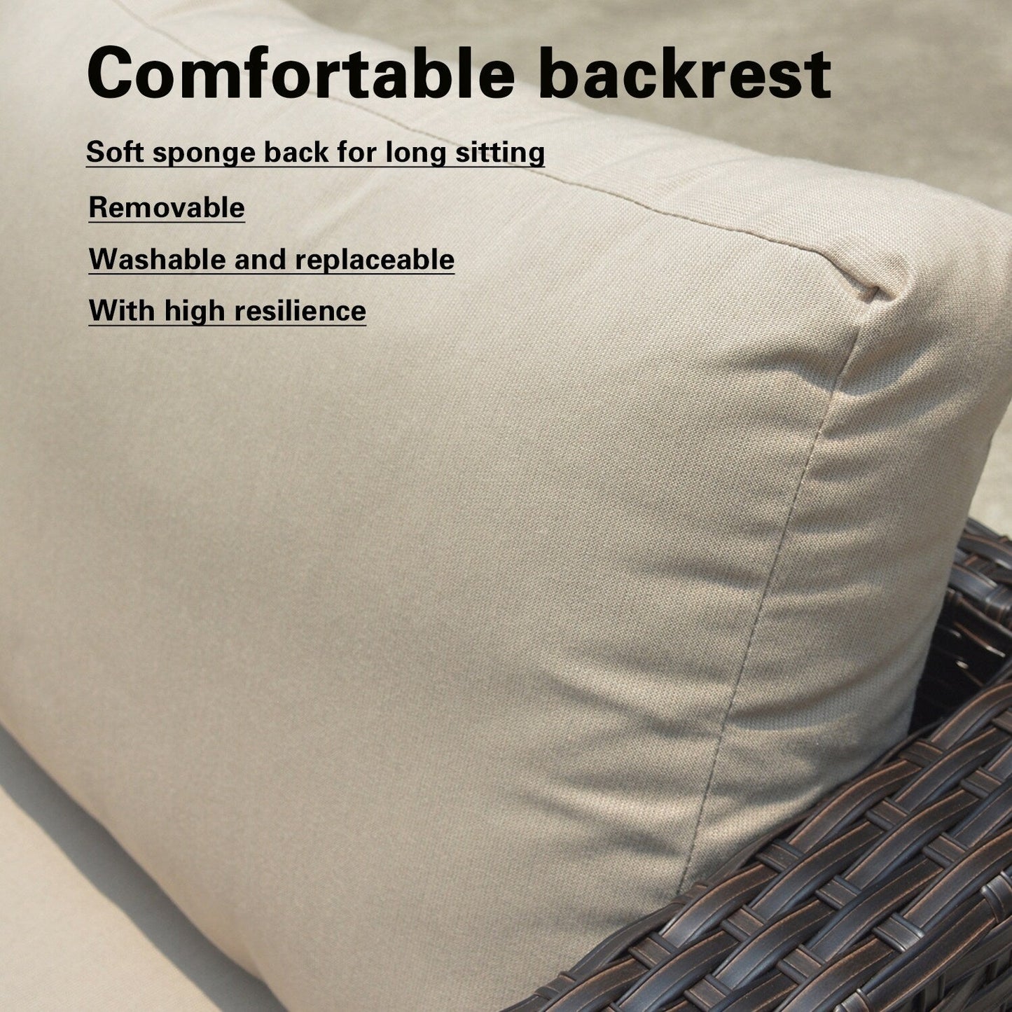 Set da conversazione per mobili da giardino OVIOS in tessuto Sunbrella e Olefin da 12 pezzi