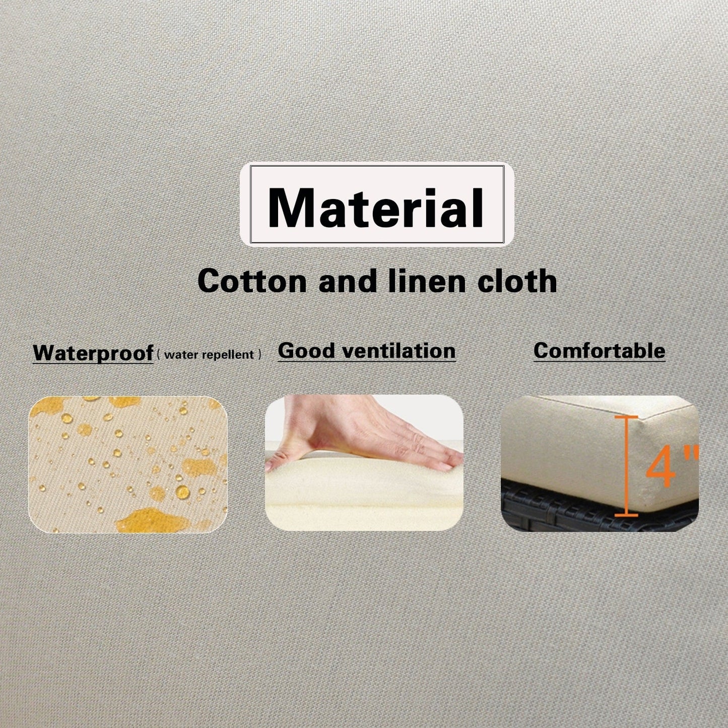 Set da conversazione per mobili da giardino OVIOS in tessuto Sunbrella e Olefin da 12 pezzi