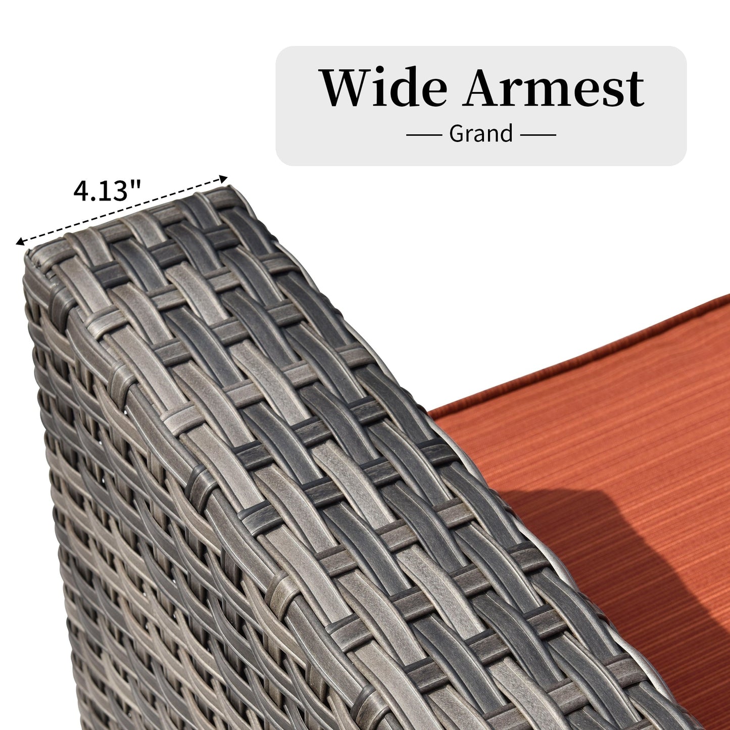 Set di divani componibili OVIOS da 14 pezzi in vimini con seduta profonda e tavolo con piano in vetro