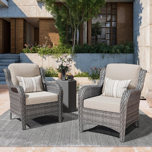 Set di 2 sedie da giardino in vimini OVIOS