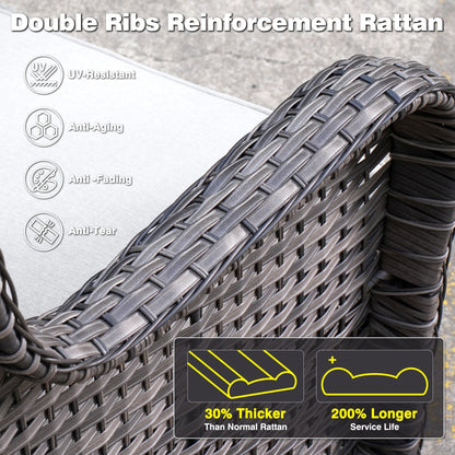 Set di 2 sedie da giardino in vimini OVIOS