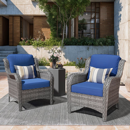 Set di 2 sedie da giardino in vimini OVIOS