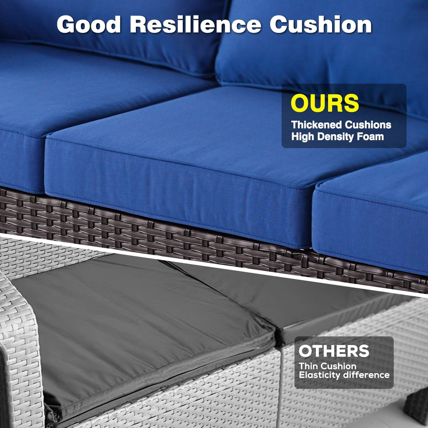 Set di 2 sedie da giardino in vimini OVIOS