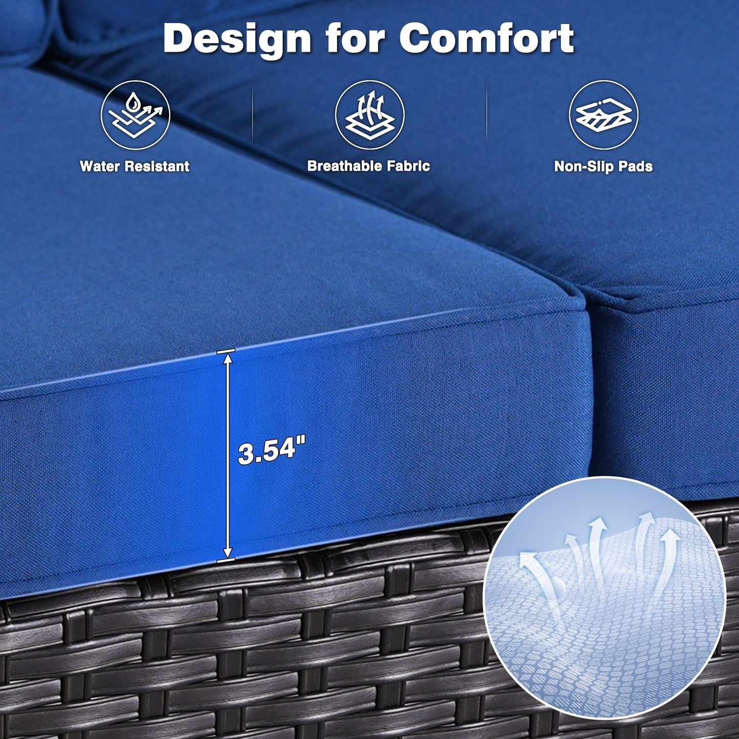 Set di 2 sedie da giardino in vimini OVIOS