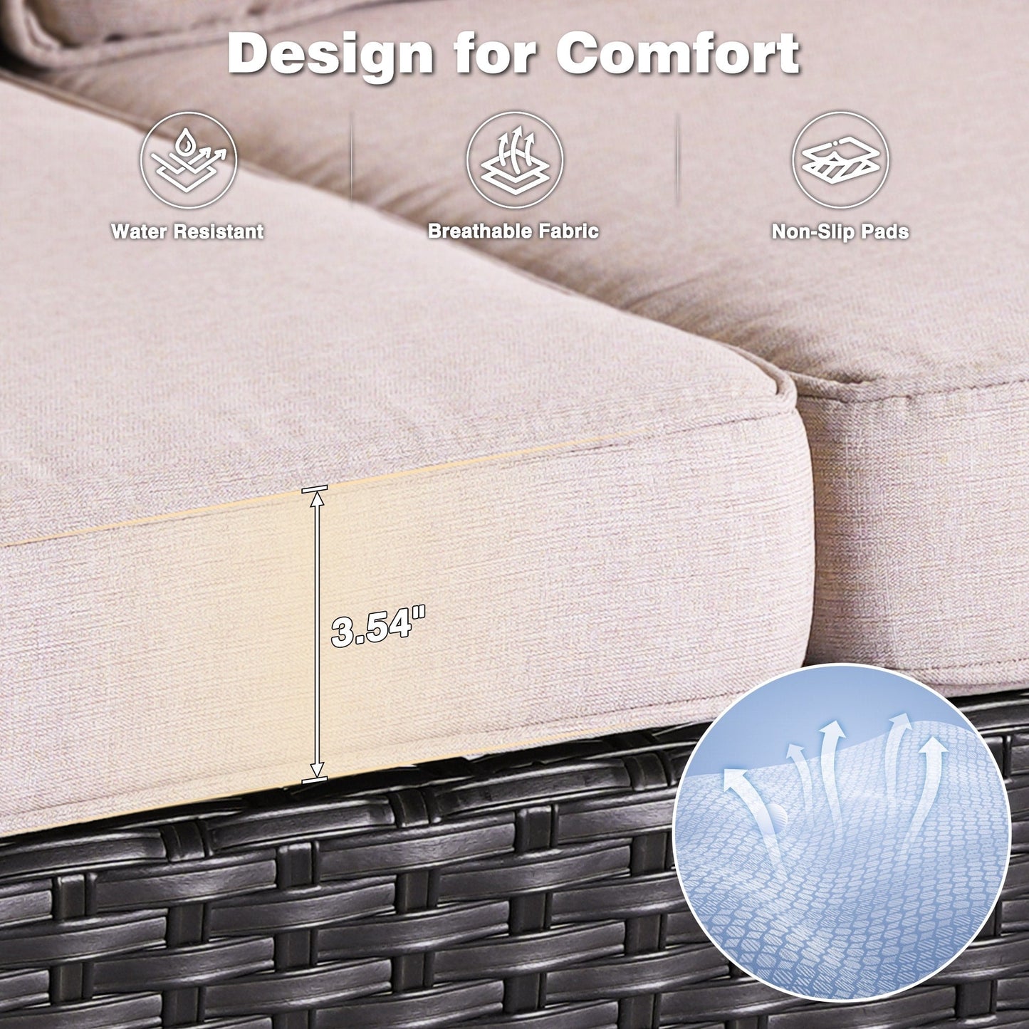 Set di 2 sedie da giardino in vimini OVIOS