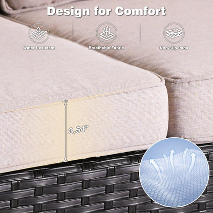 Set di 2 sedie da giardino in vimini OVIOS