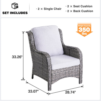 Set di 2 sedie da giardino in vimini OVIOS