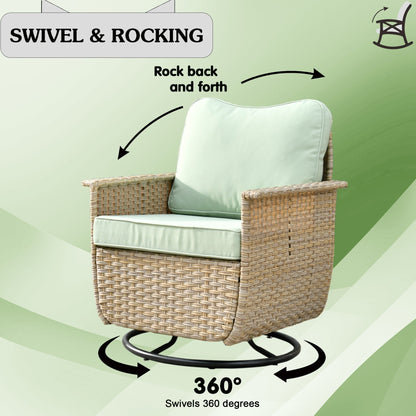 Set di 3 sedie girevoli in vimini per mobili da giardino adatti agli animali domestici OVIOS