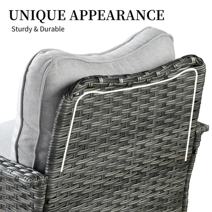 Set di 3 sedie girevoli in vimini per mobili da giardino adatti agli animali domestici OVIOS