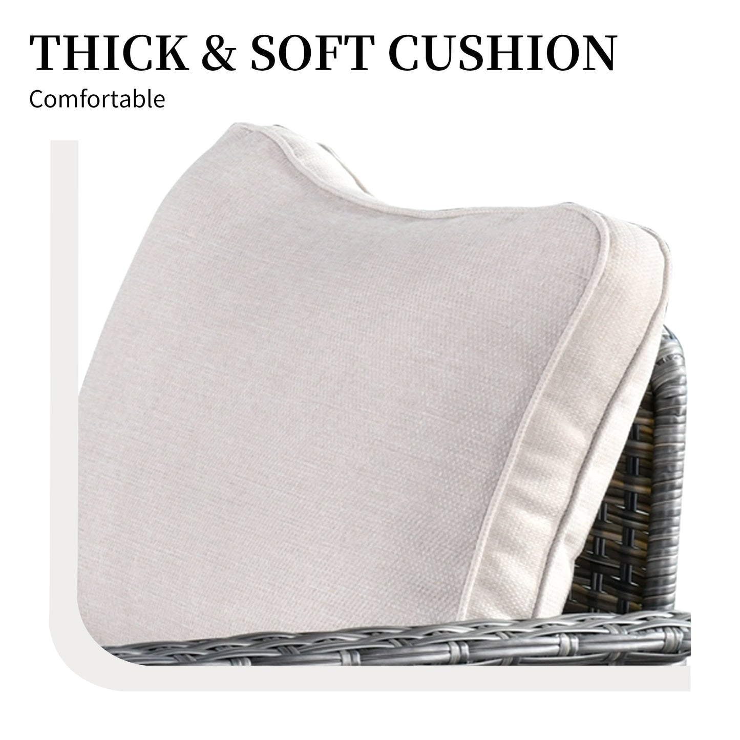 Set di 3 sedie girevoli in vimini per mobili da giardino adatti agli animali domestici OVIOS