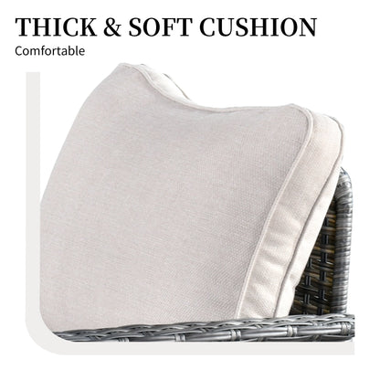 Set di 3 sedie girevoli in vimini per mobili da giardino adatti agli animali domestici OVIOS