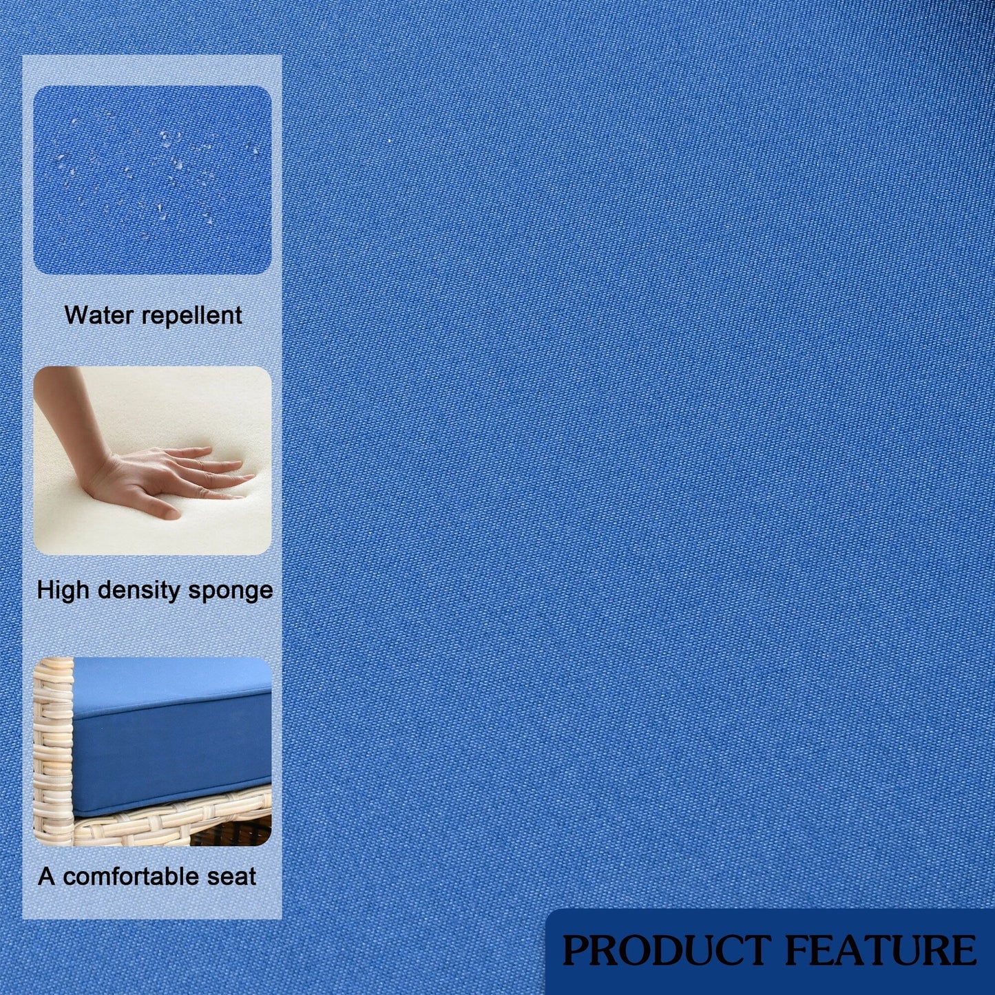 Set di 3 sedie girevoli in vimini per mobili da giardino adatti agli animali domestici OVIOS