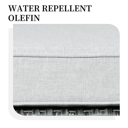 Set di 3 sedie girevoli in vimini per mobili da giardino adatti agli animali domestici OVIOS