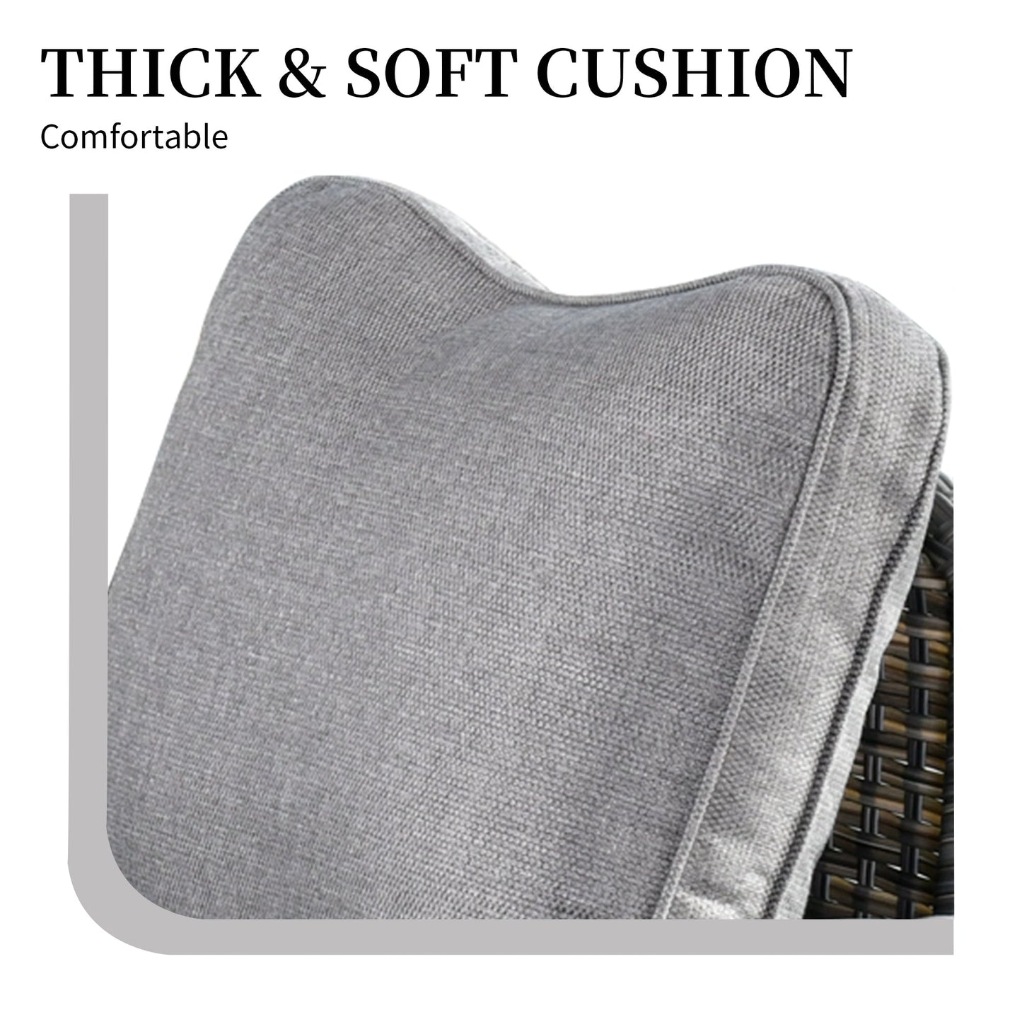 Set di 3 sedie girevoli in vimini per mobili da giardino adatti agli animali domestici OVIOS