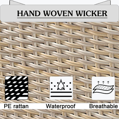 Set di 3 sedie girevoli in vimini per mobili da giardino adatti agli animali domestici OVIOS