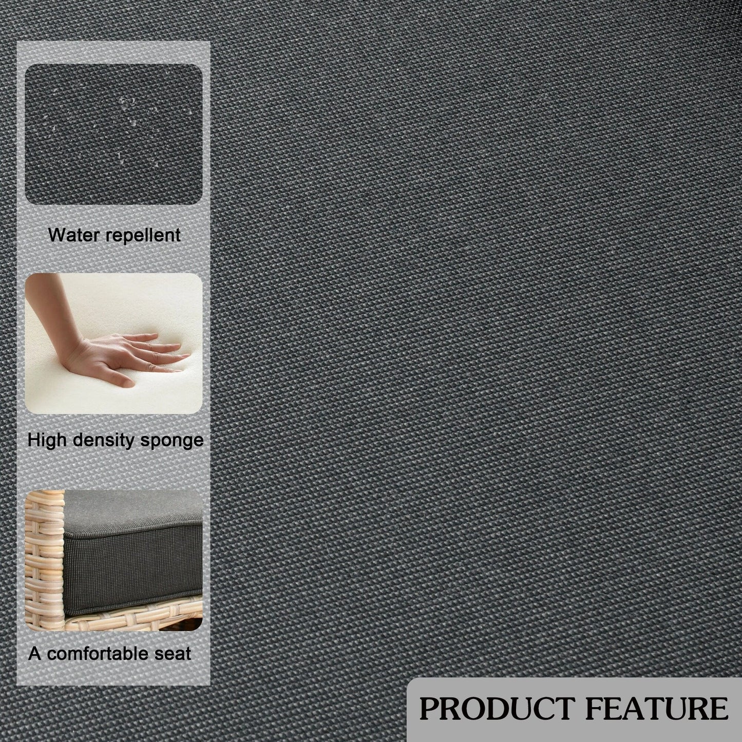 Set di 3 sedie girevoli in vimini per mobili da giardino adatti agli animali domestici OVIOS