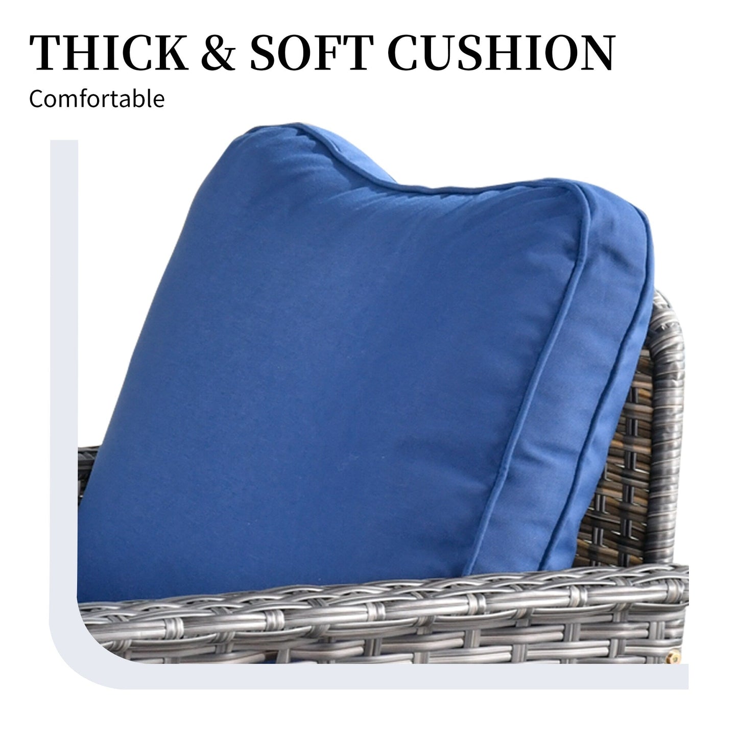 Set di 3 sedie girevoli in vimini per mobili da giardino adatti agli animali domestici OVIOS