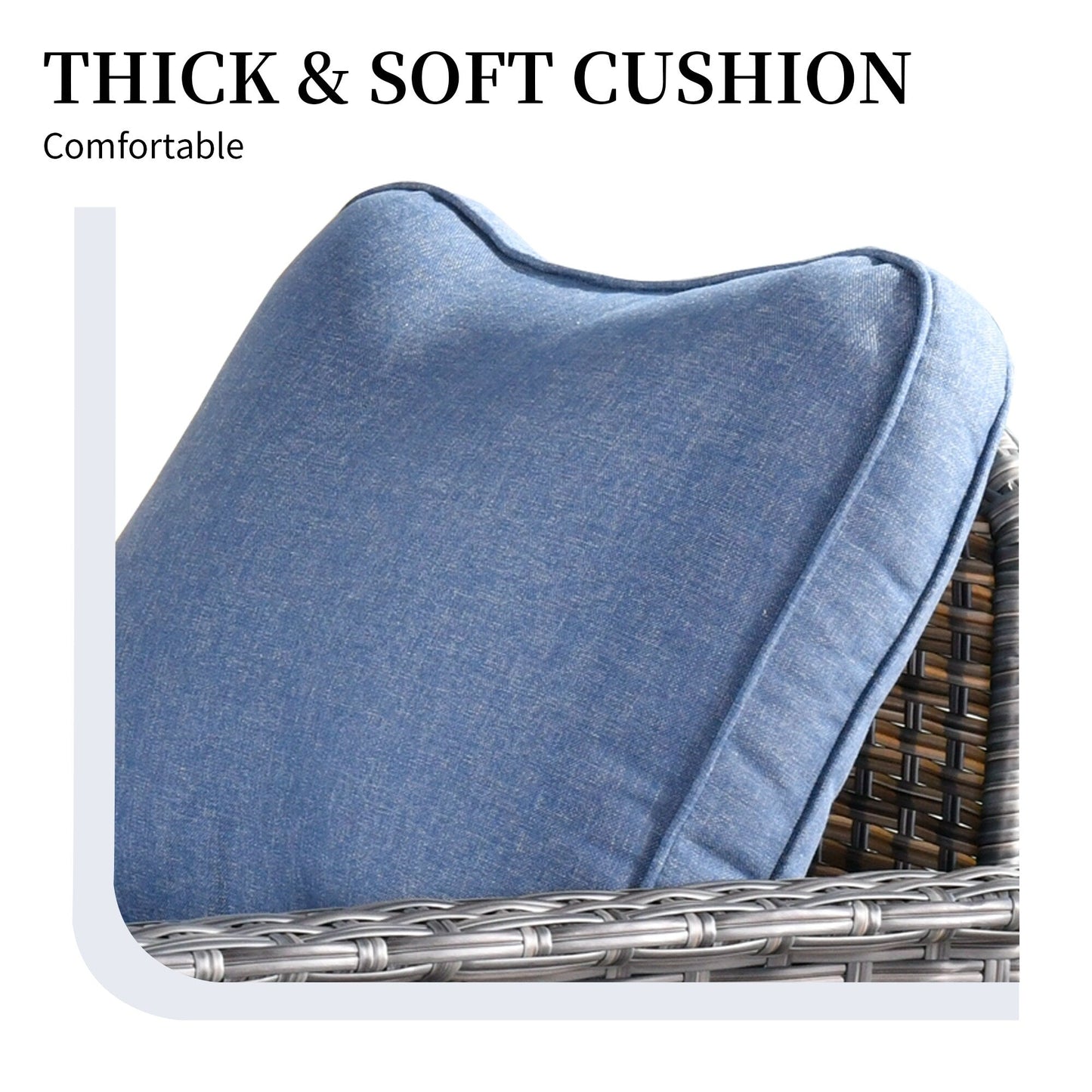 Set di 3 sedie girevoli in vimini per mobili da giardino adatti agli animali domestici OVIOS