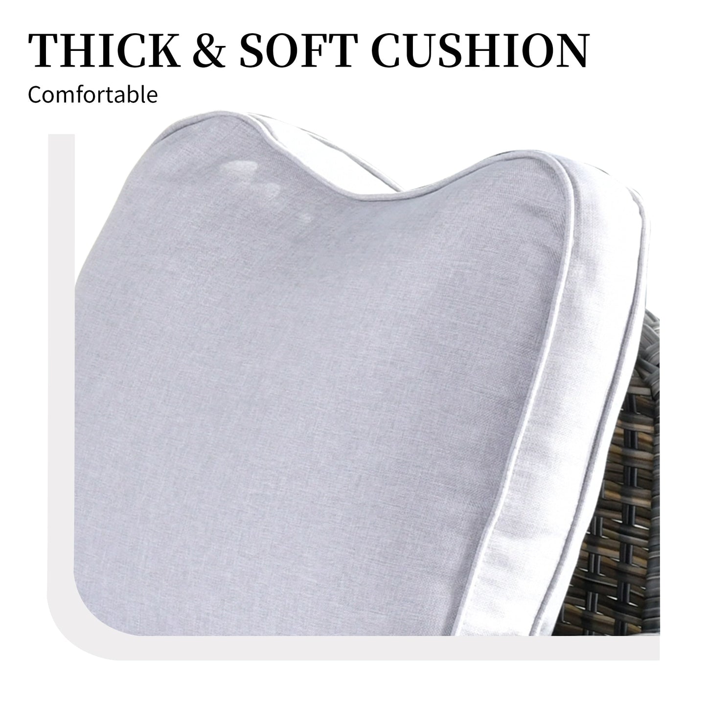 Set di 3 sedie girevoli in vimini per mobili da giardino adatti agli animali domestici OVIOS