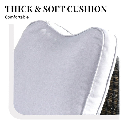 Set di 3 sedie girevoli in vimini per mobili da giardino adatti agli animali domestici OVIOS