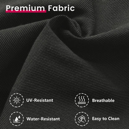 Set di 3 sedie girevoli in vimini per patio OVIOS