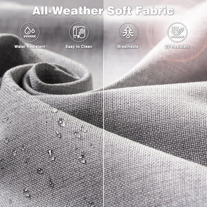 Set di 3 sedie girevoli in vimini per patio OVIOS