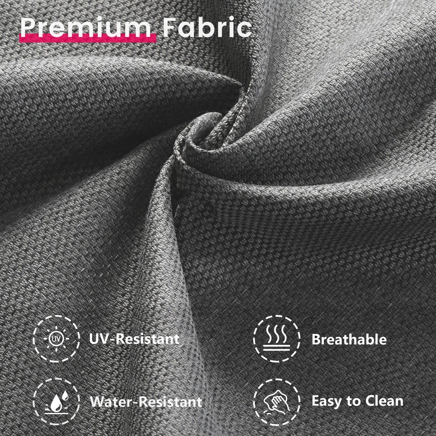 Set di 3 sedie girevoli in vimini per patio OVIOS