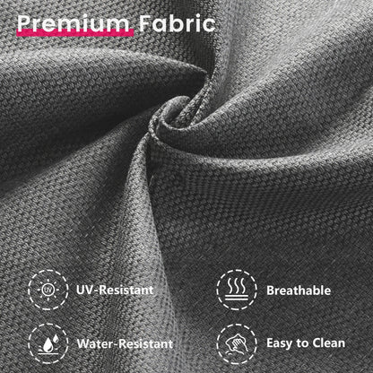 Set di 3 sedie girevoli in vimini per patio OVIOS