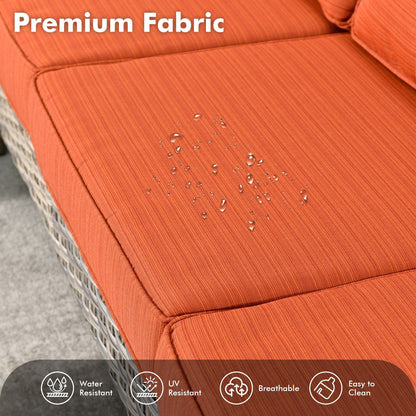 Set di 5 sedie girevoli in vimini per esterni OVIOS con tavolo ad energia solare