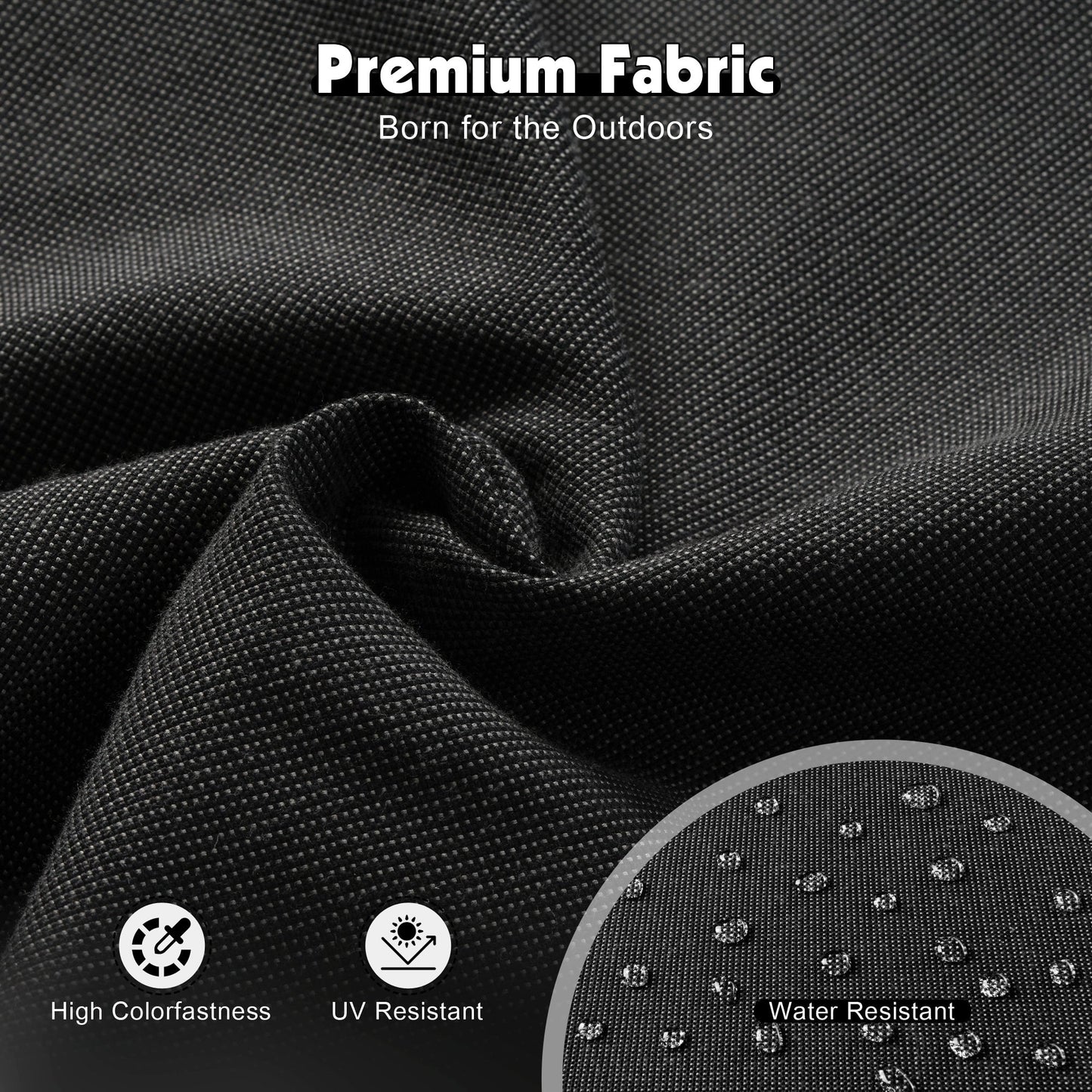 Set da conversazione in vimini da patio OVIOS da 5 pezzi con tavolo da fuoco