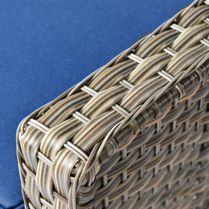 Set da conversazione in vimini da patio OVIOS da 5 pezzi con tavolo da fuoco