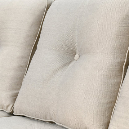 Set da conversazione in vimini da patio OVIOS da 5 pezzi con tavolo da fuoco