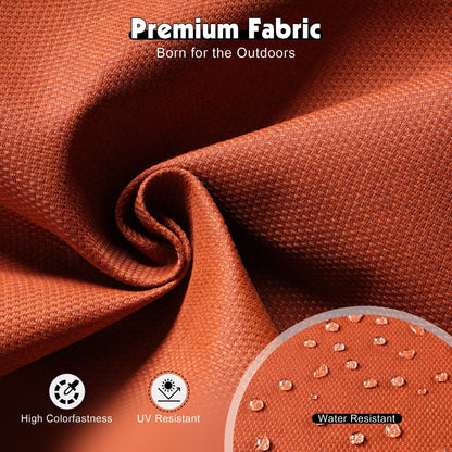 Set da conversazione in vimini da patio OVIOS da 5 pezzi con tavolo da fuoco