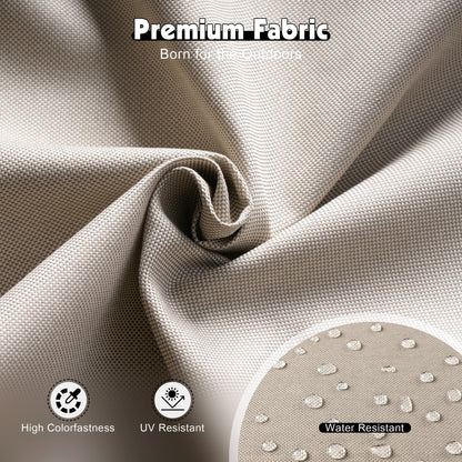 Set da conversazione in vimini da patio OVIOS da 5 pezzi con tavolo da fuoco