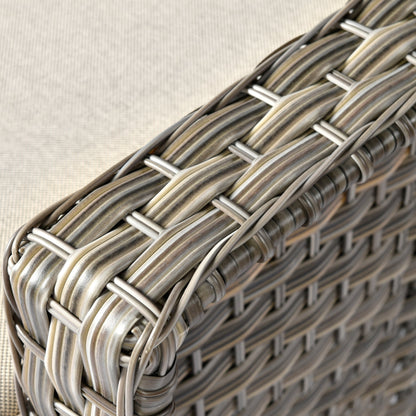 Set da conversazione in vimini da patio OVIOS da 5 pezzi con tavolo da fuoco