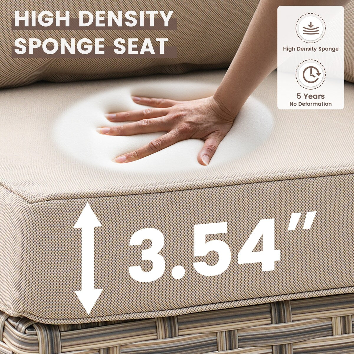 Set di 6 sedie girevoli in vimini per esterni OVIOS con tavolino da caffè a energia solare