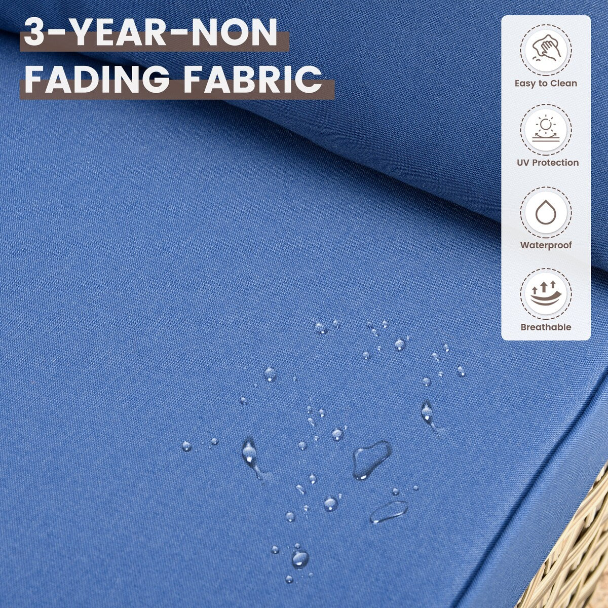 Set di 6 sedie girevoli in vimini per esterni OVIOS con tavolino da caffè a energia solare