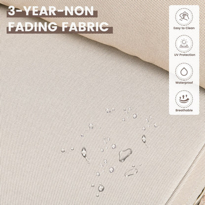 Set di 6 sedie girevoli in vimini per esterni OVIOS con tavolino da caffè a energia solare