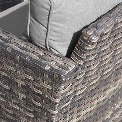 Set da conversazione con divano a due posti in vimini da giardino OVIOS da 6 pezzi