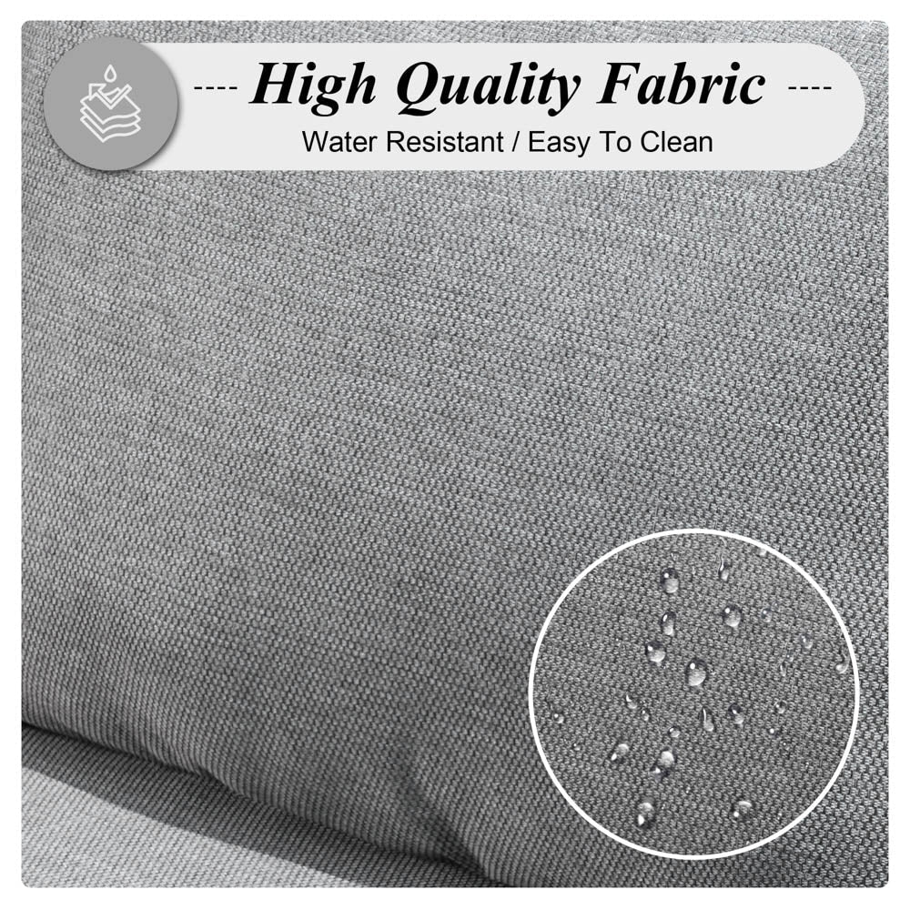 Set da conversazione in vimini per esterni OVIOS da 6 pezzi con braciere da 30 cm