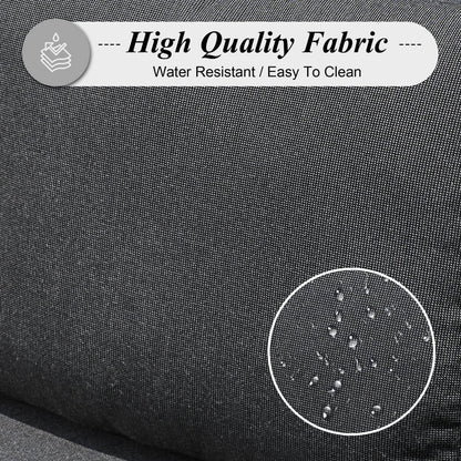 Set da conversazione in vimini per esterni OVIOS da 6 pezzi con braciere da 30 cm